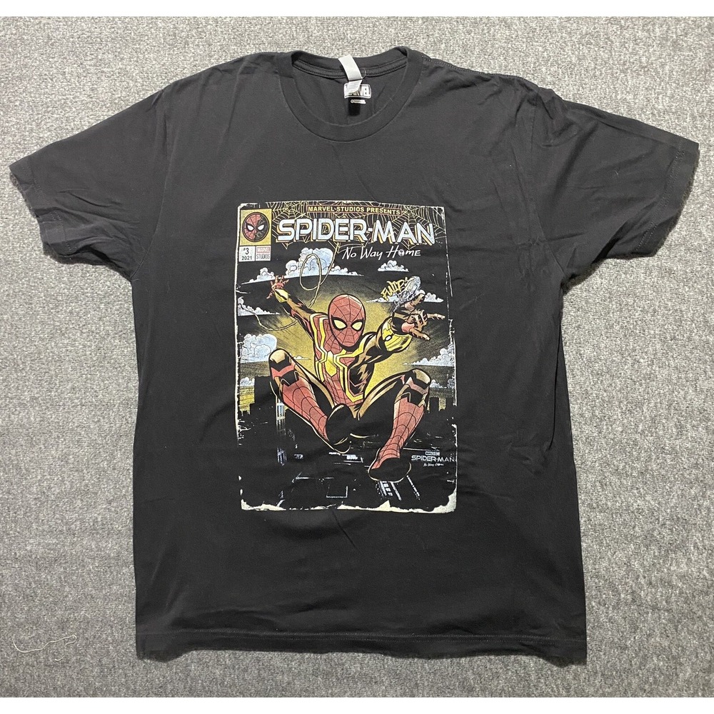 Men's Marvel Spider-Man: No Way Home Comic Book Cover T-Shirt Size XL